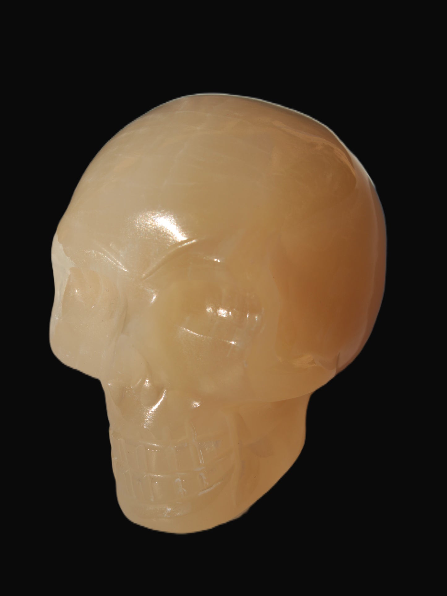 Honey Calcite skull 40*58*56mm approx., 182.6-194.6g Rocks and Things