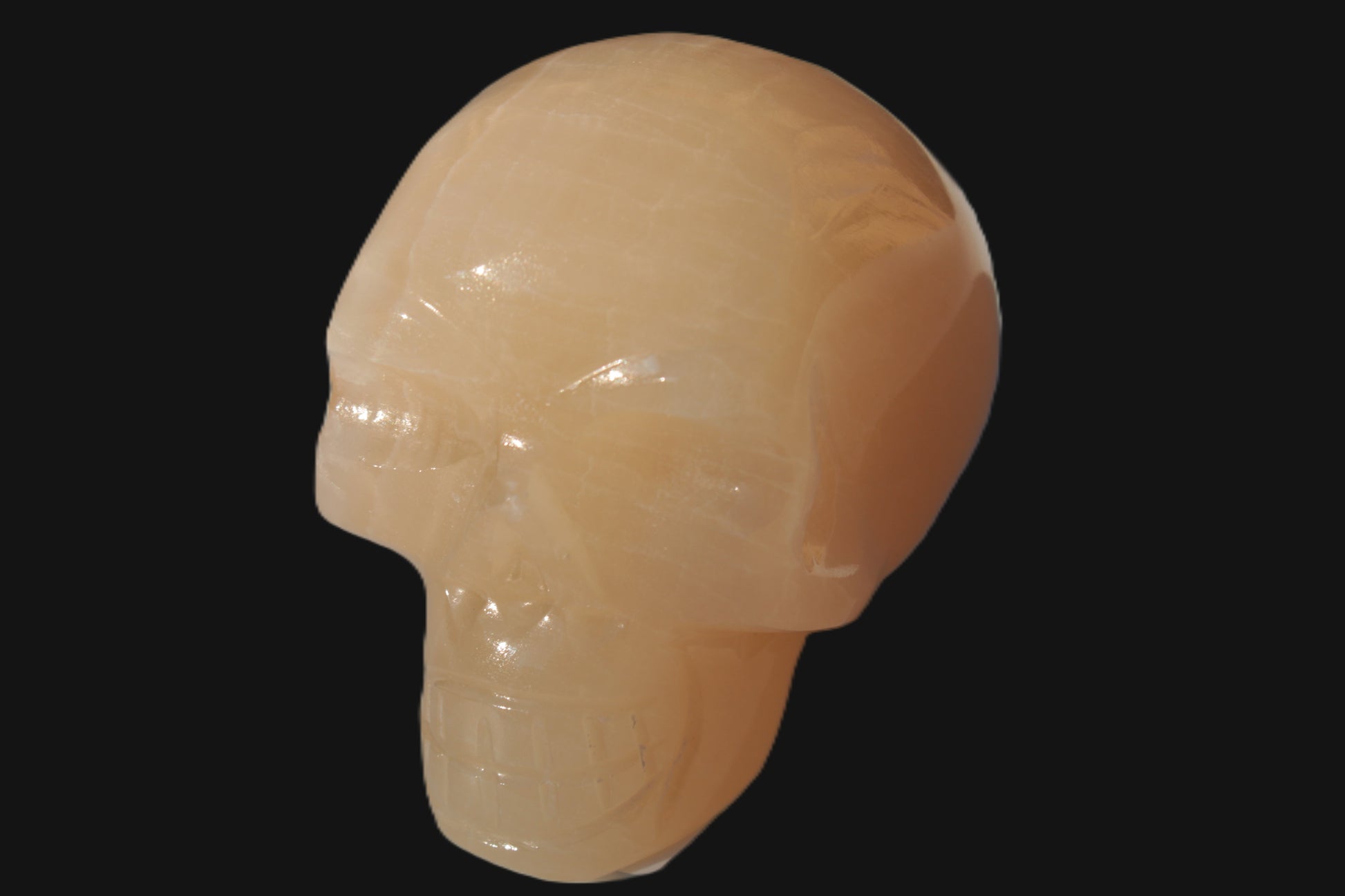 Honey Calcite skull 40*58*56mm approx., 182.6-194.6g Rocks and Things