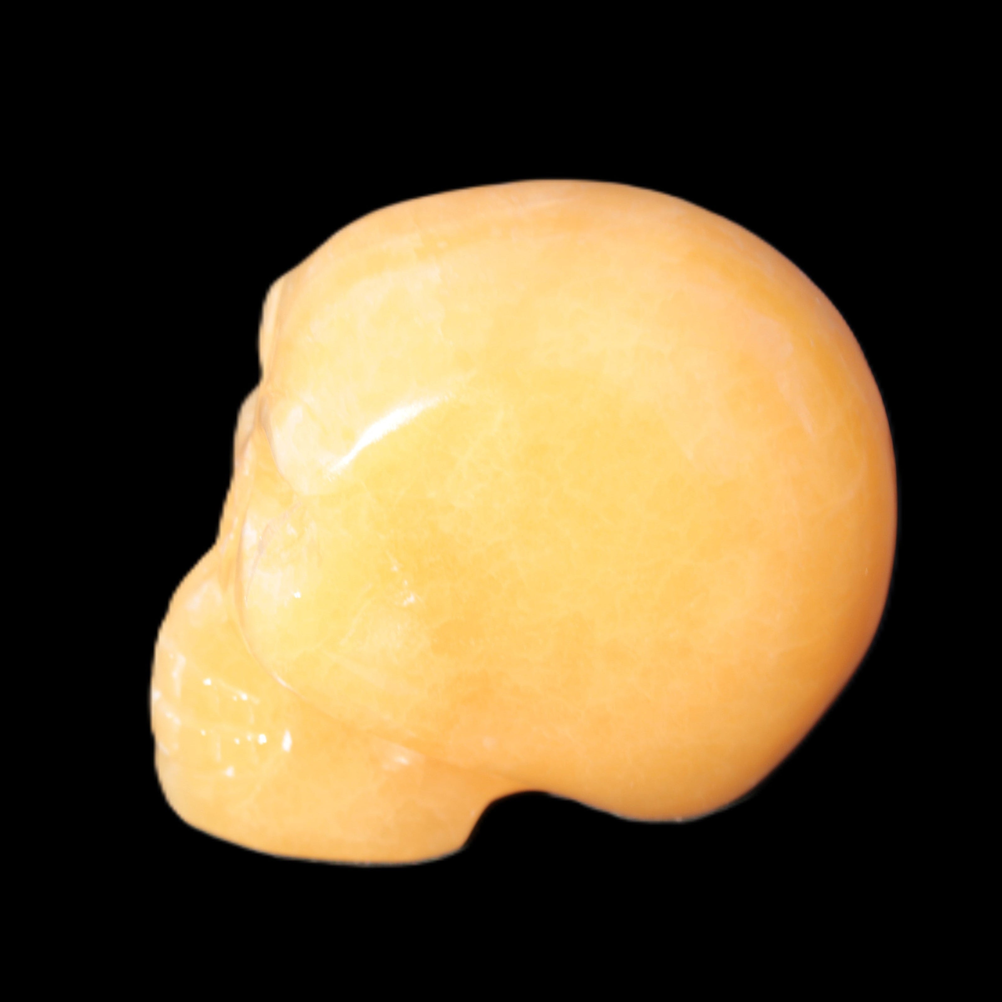 Honey Calcite skull 40*58*56mm approx., 182.6-194.6g - Rocks and Things Store