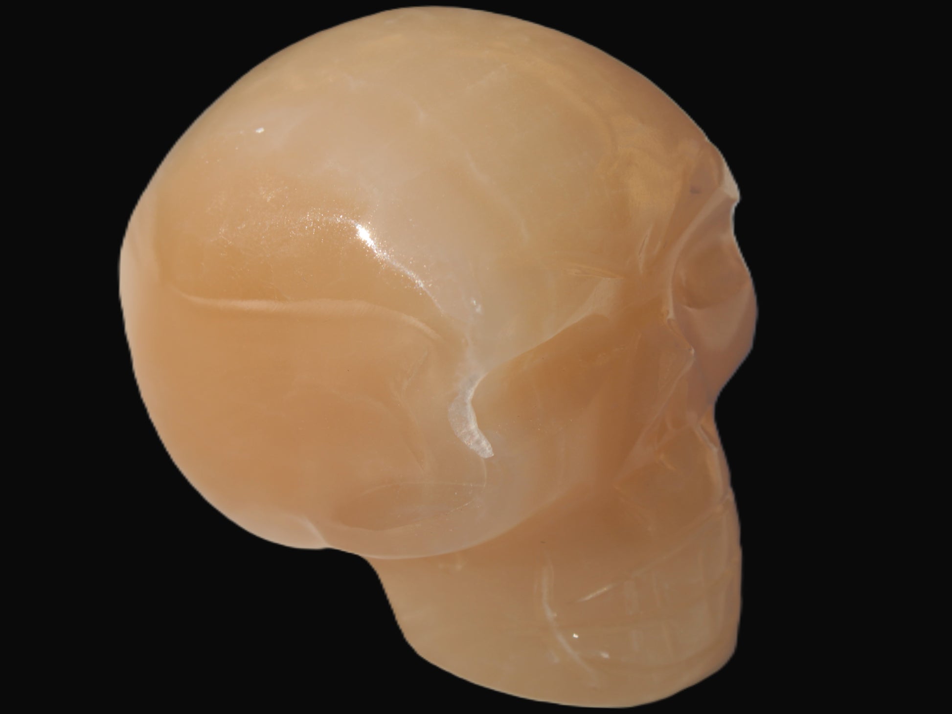 Honey Calcite skull 40*58*56mm approx., 182.6-194.6g Rocks and Things