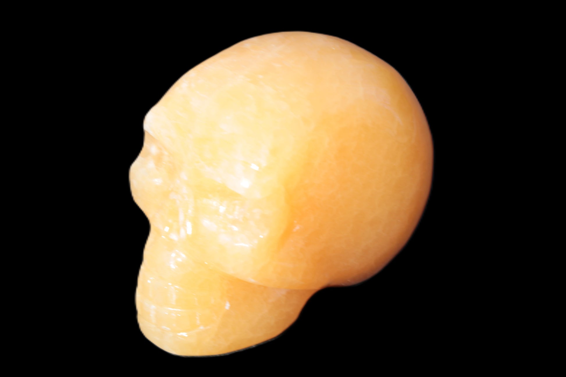 Honey Calcite skull 40*58*56mm approx., 182.6-194.6g Rocks and Things