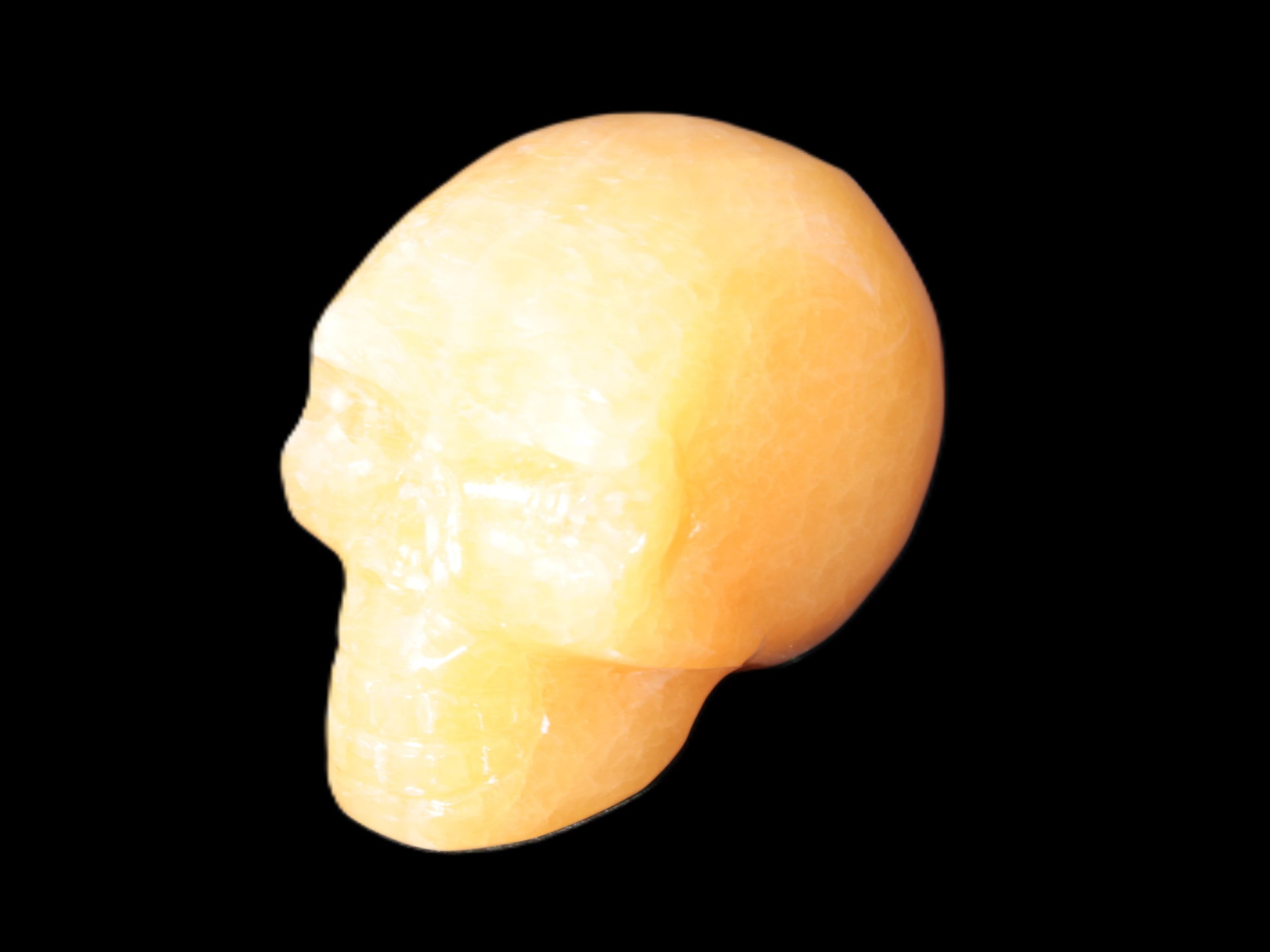 Honey Calcite skull 40*58*56mm approx., 182.6-194.6g Rocks and Things