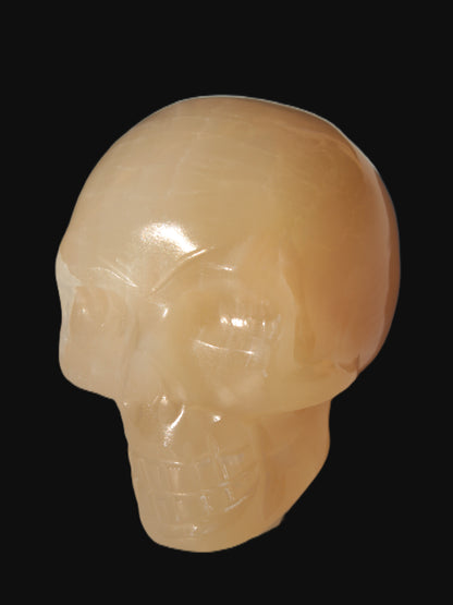 Honey Calcite skull 40*58*56mm approx., 182.6-194.6g Rocks and Things