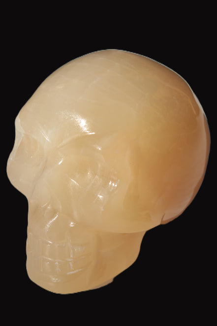 Honey Calcite skull 40*58*56mm approx., 182.6-194.6g Rocks and Things