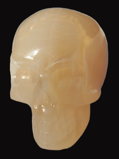 Honey Calcite skull 40*58*56mm approx., 182.6-194.6g Rocks and Things