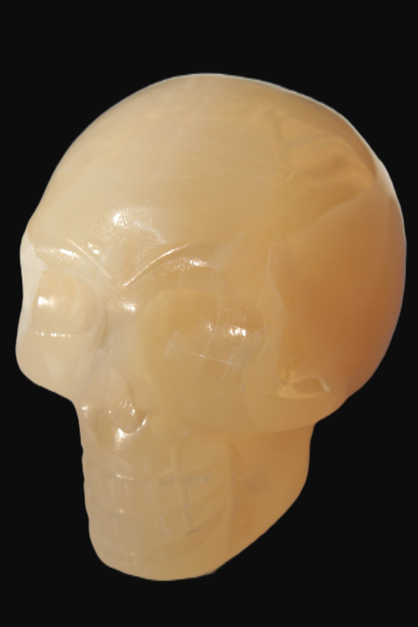 Honey Calcite skull 40*58*56mm approx., 182.6-194.6g Rocks and Things