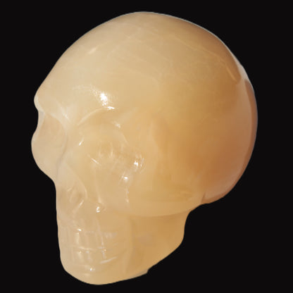 Honey Calcite skull 40*58*56mm approx., 182.6-194.6g Rocks and Things