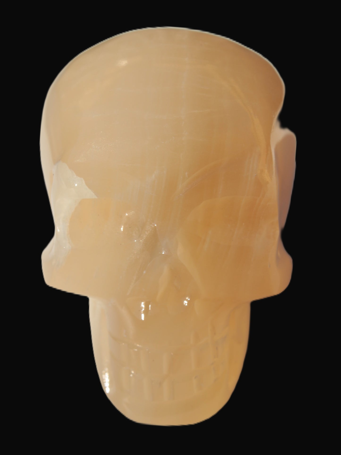 Honey Calcite skull 40*58*56mm approx., 182.6-194.6g Rocks and Things