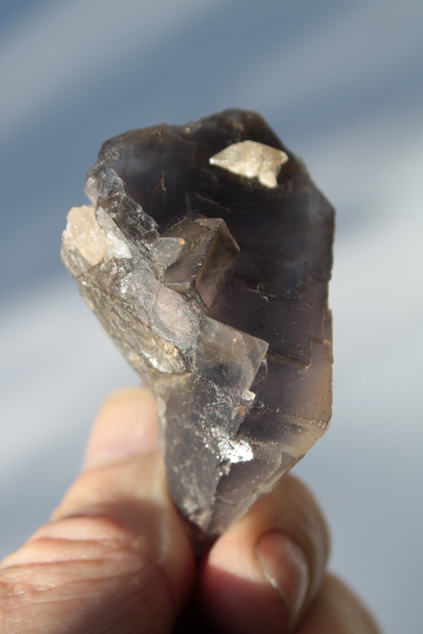 Blue cubic Fluorite crystal from Pakistan 55mm 55.1g Rocks and Things