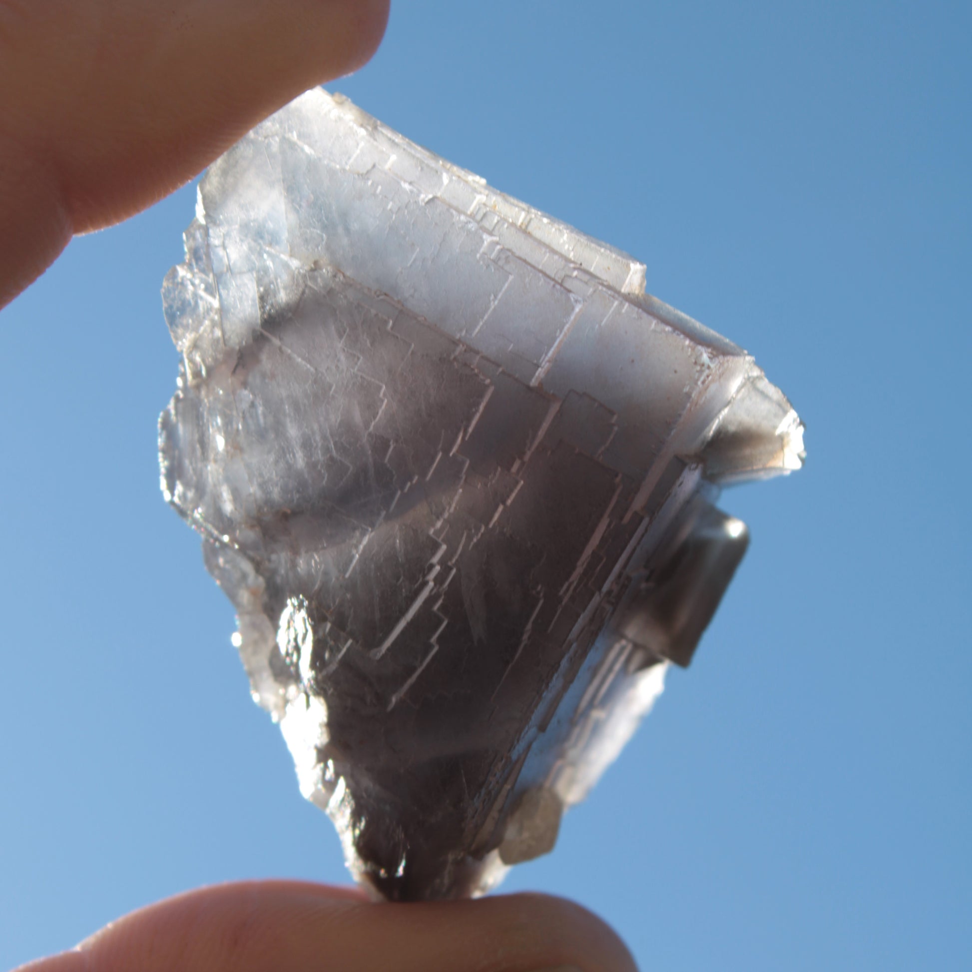 Blue cubic Fluorite crystal from Pakistan 55mm 55.1g Rocks and Things