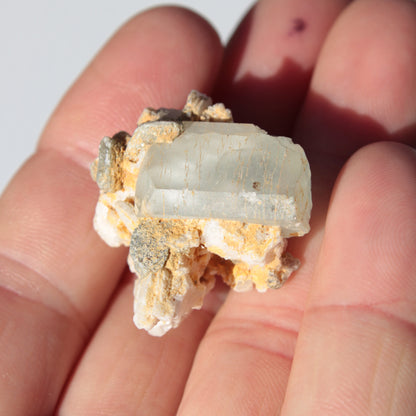 Terminated Aquamarine crystal cluster with Feldspar/Muscovite from Afghanistan 66.9ct 13.3g Rocks and Things