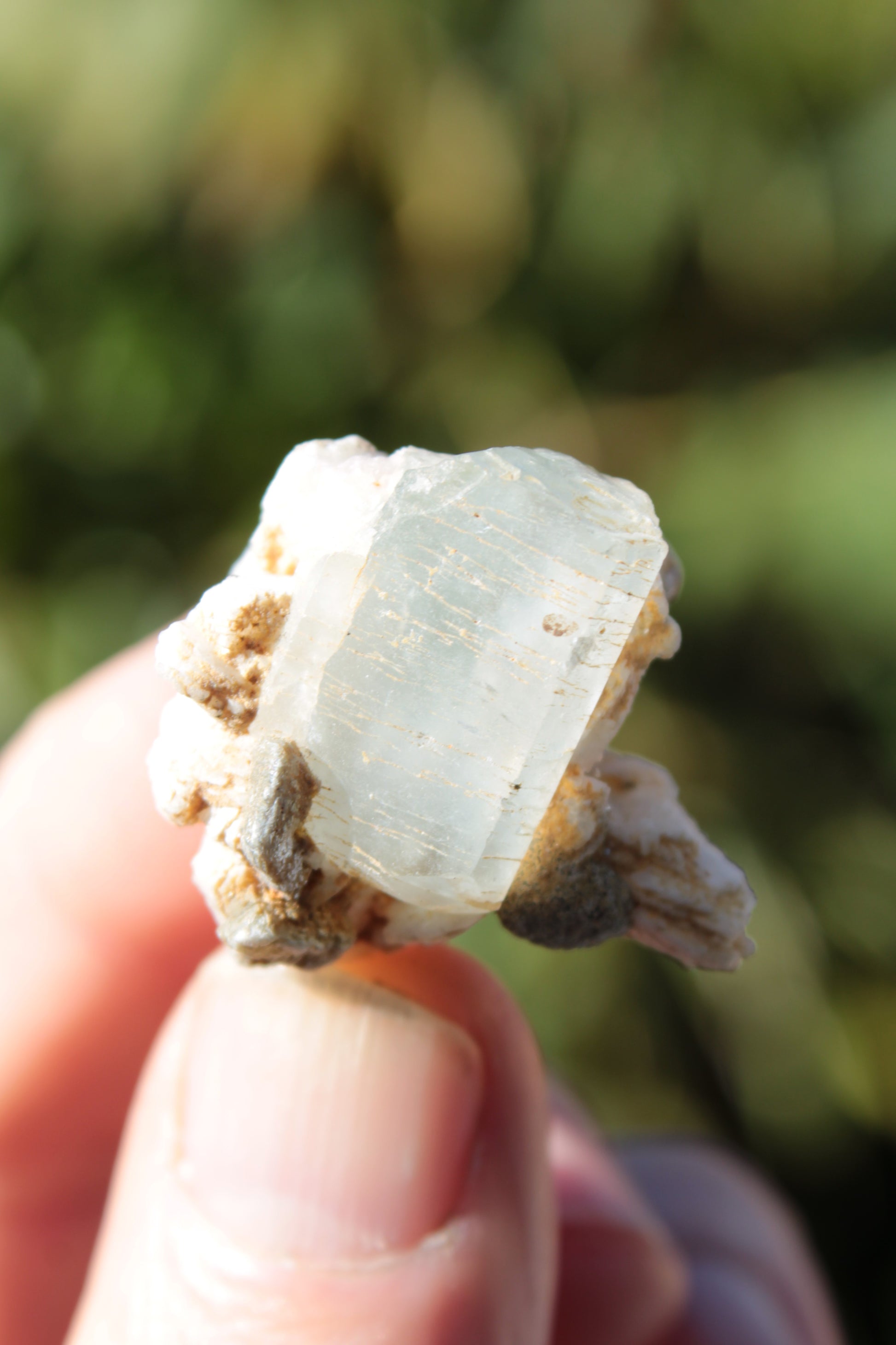 Terminated Aquamarine crystal cluster with Feldspar/Muscovite from Afghanistan 66.9ct 13.3g Rocks and Things