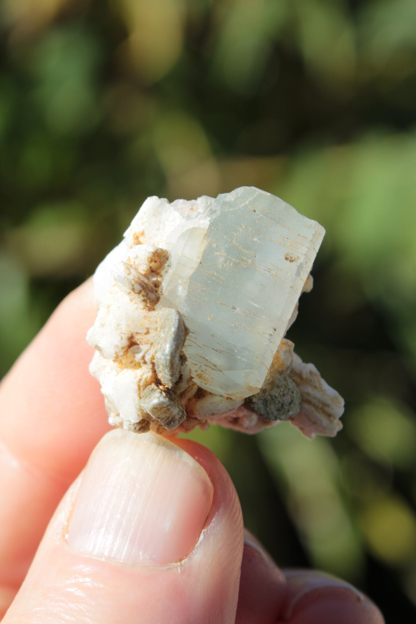 Terminated Aquamarine crystal cluster with Feldspar/Muscovite from Afghanistan 66.9ct 13.3g Rocks and Things