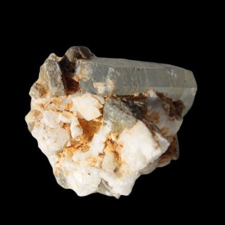 Terminated Aquamarine crystal cluster with Feldspar/Muscovite from Afghanistan 66.9ct 13.3g in sunshine - Rocks and Things Store