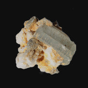 Terminated Aquamarine crystal cluster with Feldspar/Muscovite from Afghanistan 66.9ct 13.3g in sunshine - Rocks and Things Store