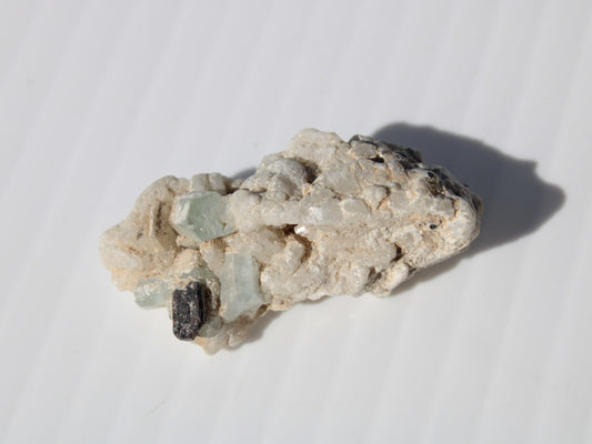 Tiny Blue Aquamarine crystals on Feldspar matrix 41.2ct 8.2g Rocks and Things