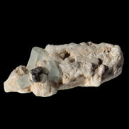 Tiny Blue Aquamarine crystals on Feldspar matrix 41.2ct 8.2g in sunshine - Rocks and Things Store