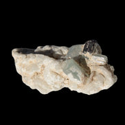 Tiny Blue Aquamarine crystals on Feldspar matrix 41.2ct 8.2g in sunshine - Rocks and Things Store