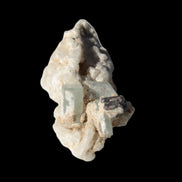 Tiny Blue Aquamarine crystals on Feldspar matrix 41.2ct 8.2g in sunshine - Rocks and Things Store