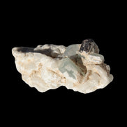 Tiny Blue Aquamarine crystals on Feldspar matrix 41.2ct 8.2g in sunshine - Rocks and Things Store