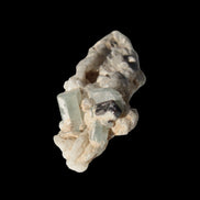 Tiny Blue Aquamarine crystals on Feldspar matrix 41.2ct 8.2g in sunshine - Rocks and Things Store