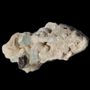 Tiny Blue Aquamarine crystals on Feldspar matrix 41.2ct 8.2g in sunshine - Rocks and Things Store