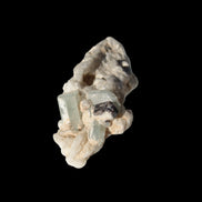 Tiny Blue Aquamarine crystals on Feldspar matrix 41.2ct 8.2g in sunshine - Rocks and Things Store