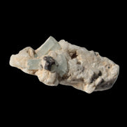 Tiny Blue Aquamarine crystals on Feldspar matrix 41.2ct 8.2g in sunshine - Rocks and Things Store