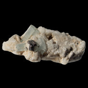 Tiny Blue Aquamarine crystals on Feldspar matrix 41.2ct 8.2g in sunshine - Rocks and Things Store