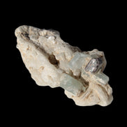 Tiny Blue Aquamarine crystals on Feldspar matrix 41.2ct 8.2g in sunshine - Rocks and Things Store