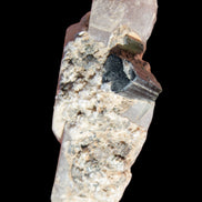 Black & Green Tourmaline on elestial Smoky Quartz crystal with Calcite from Afghanistan 67.3ct 13.4g - Rocks and Things Store