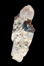 Black & Green Tourmaline on elestial Smoky Quartz crystal with Calcite from Afghanistan 67.3ct 13.4g - Rocks and Things Store