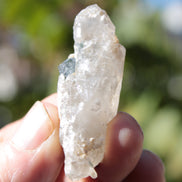 Black & Green Tourmaline on elestial Smoky Quartz crystal with Calcite from Afghanistan 67.3ct 13.4g Rocks and Things