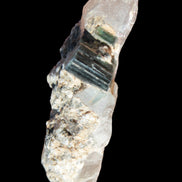 Black & Green Tourmaline on elestial Smoky Quartz crystal with Calcite from Afghanistan 67.3ct 13.4g - Rocks and Things Store