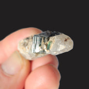 Black & Green Tourmaline on elestial Smoky Quartz crystal with Calcite from Afghanistan 67.3ct 13.4g Rocks and Things