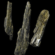 Long blade Epidote 3 crystals 69.7ct  13.9g in sunshine - Rocks and Things Store