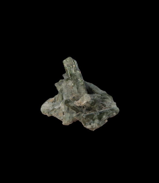 Tiny green Epidote cluster 11ct 2.2g in sunlight - Rocks and Things Store