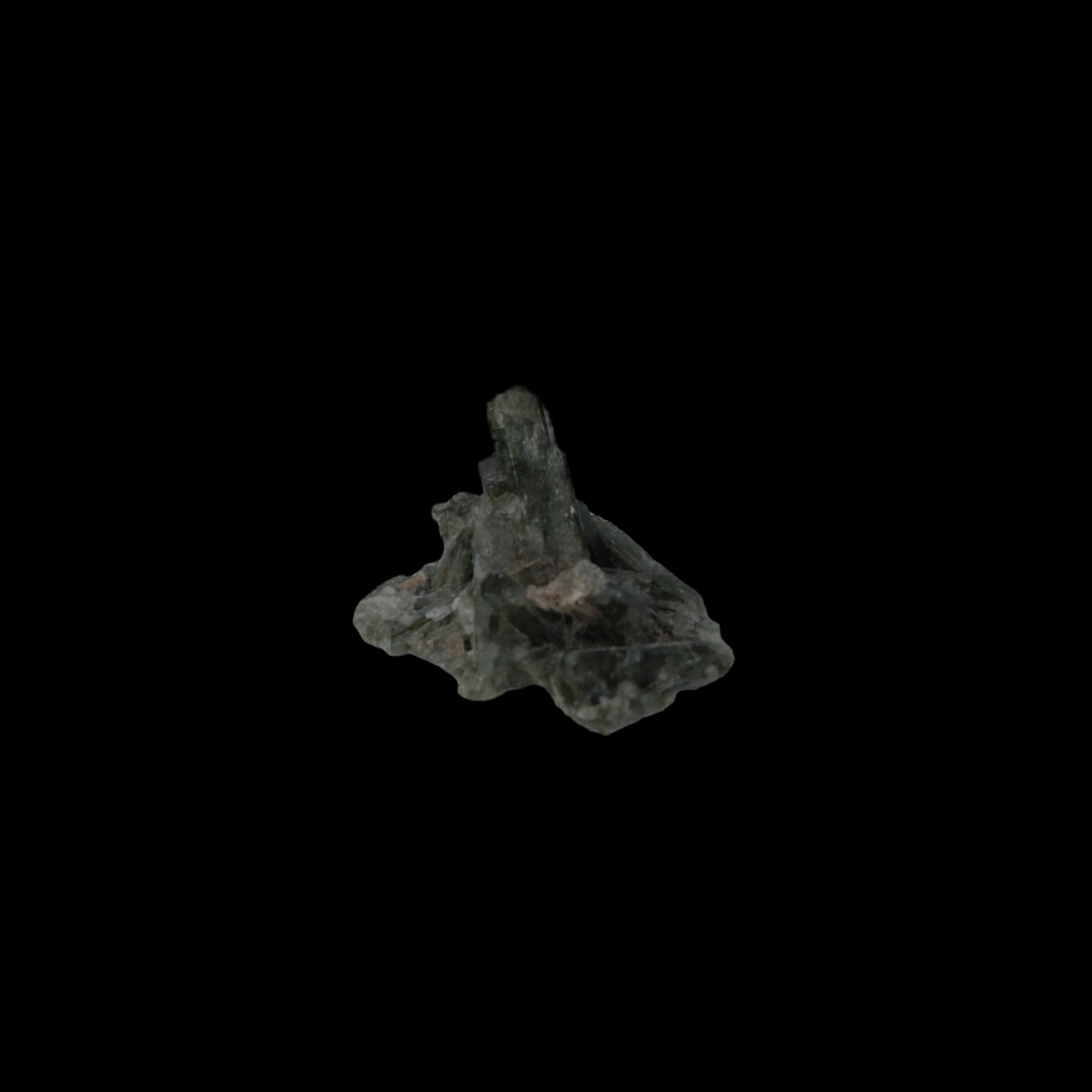 Tiny green Epidote cluster 11ct 2.2g in sunlight - Rocks and Things Store