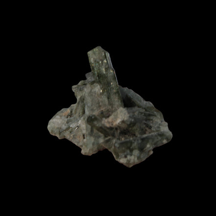 Tiny green Epidote cluster 11ct 2.2g in sunlight - Rocks and Things Store