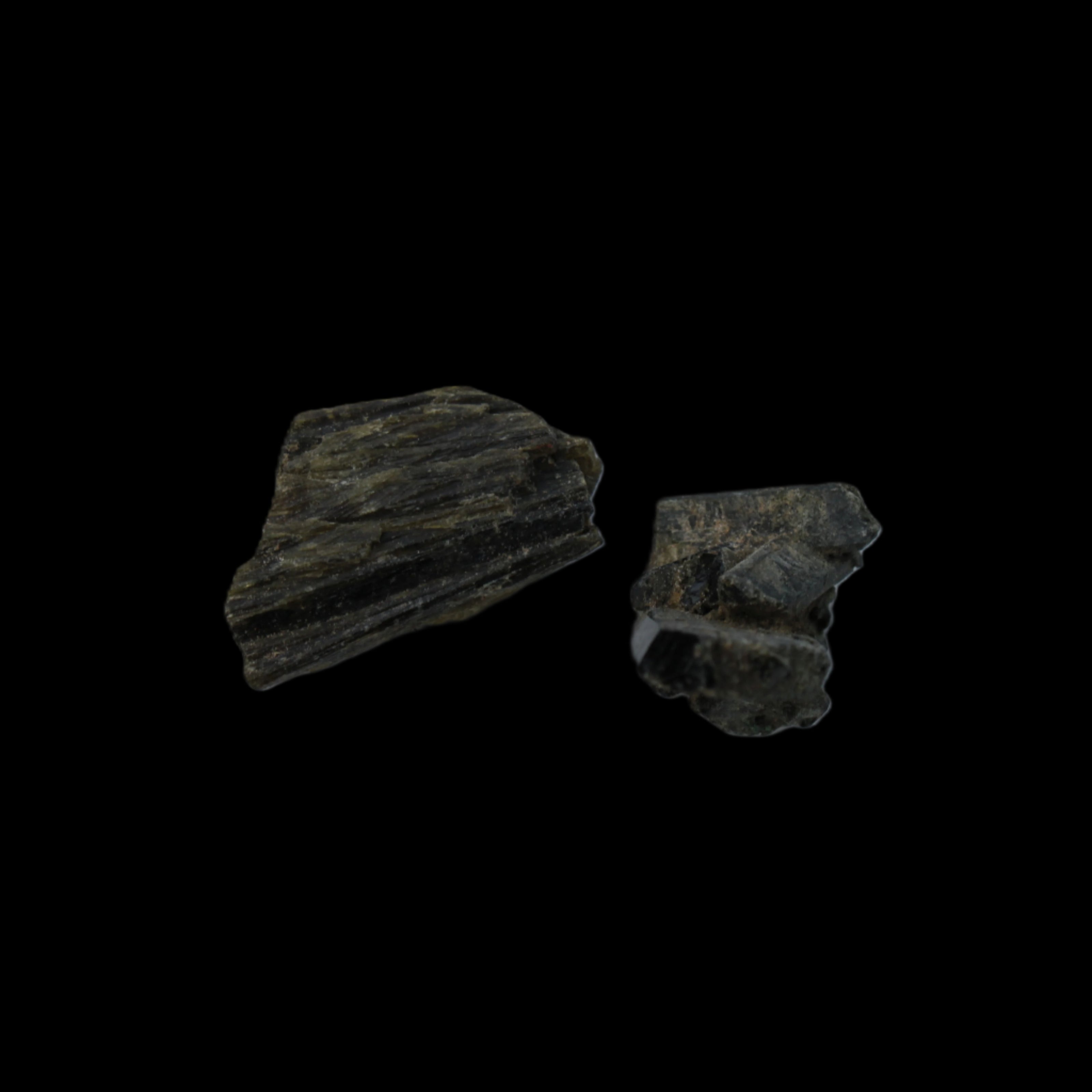 Epidote 2 clusters 42.4ct 8.5g in sunlight - Rocks and Things Store