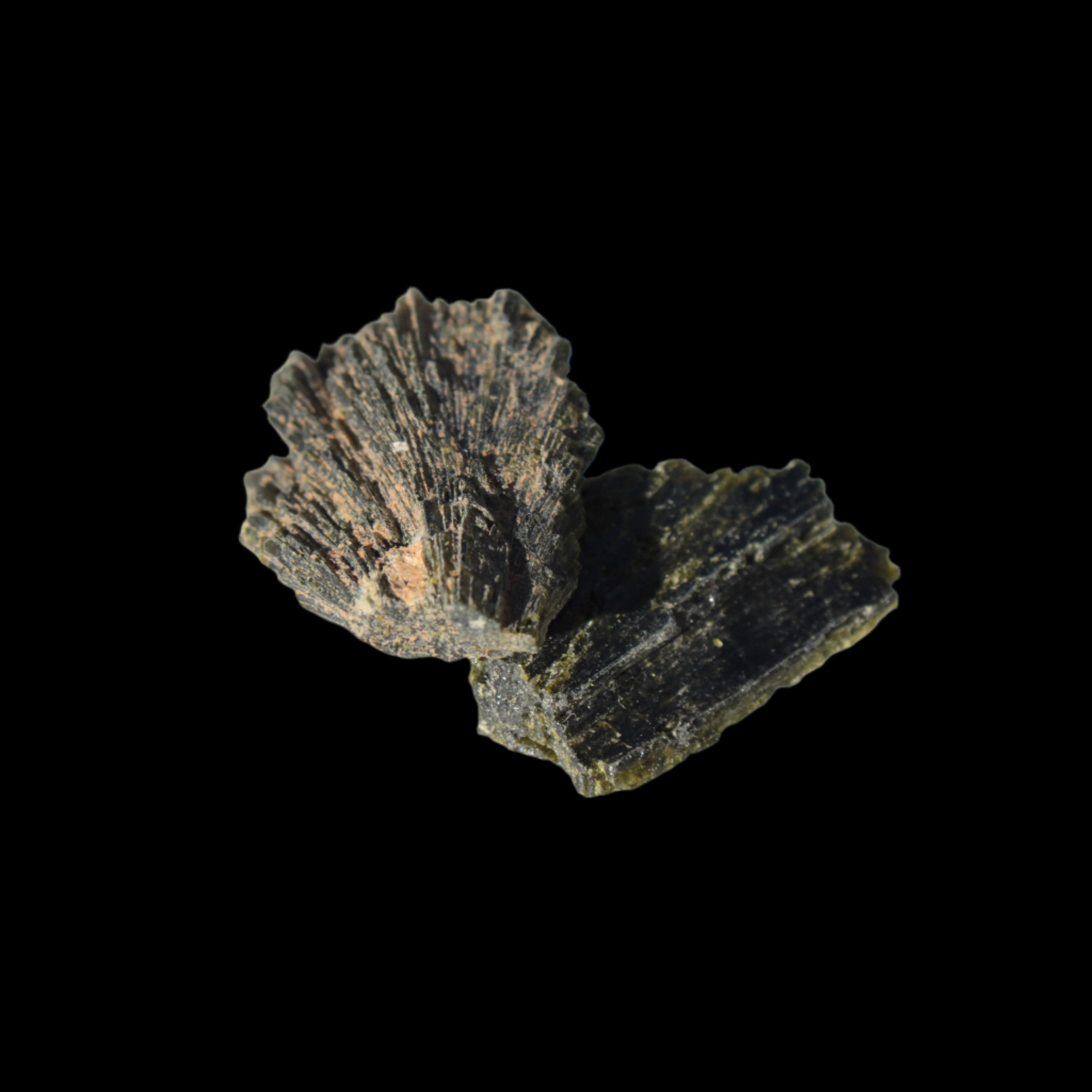 Epidote 2 crystals 35/39ct 7g in sunshine - Rocks and Things Store