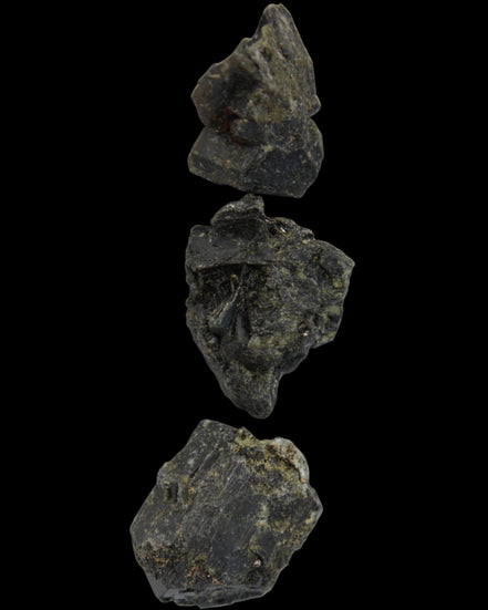 Epidote 3 clusters 87.3ct 17.4g in sunlight - Rocks and Things Store