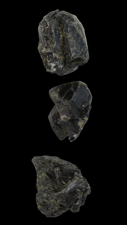 Epidote 3 clusters 87.3ct 17.4g in sunlight - Rocks and Things Store