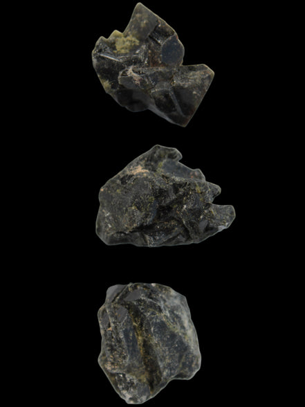 Epidote 3 clusters 87.3ct 17.4g in sunlight - Rocks and Things Store