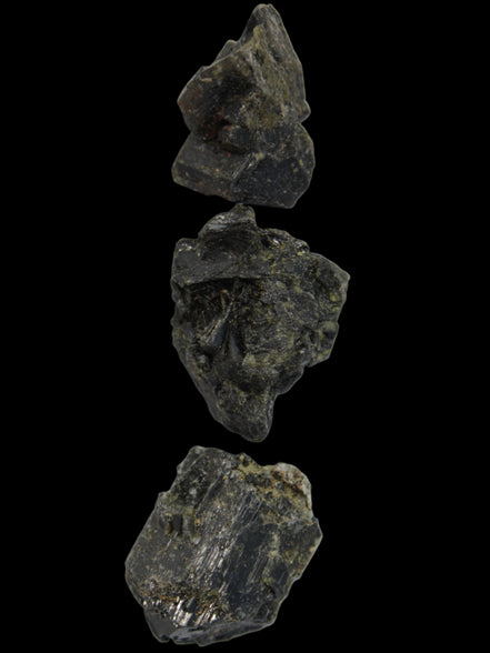 Epidote 3 clusters 87.3ct 17.4g in sunlight - Rocks and Things Store