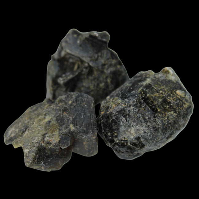 Epidote 3 clusters 87.3ct 17.4g in sunlight - Rocks and Things Store
