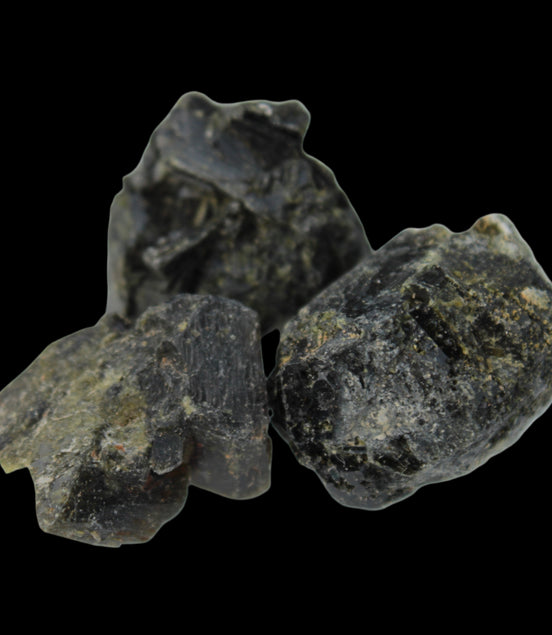 Epidote 3 clusters 87.3ct 17.4g in sunlight - Rocks and Things Store