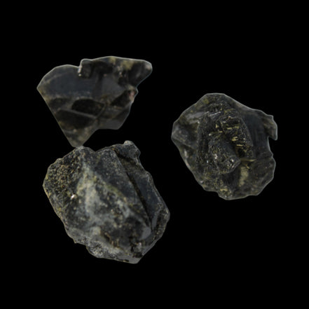 Epidote 3 clusters 87.3ct 17.4g in sunlight - Rocks and Things Store