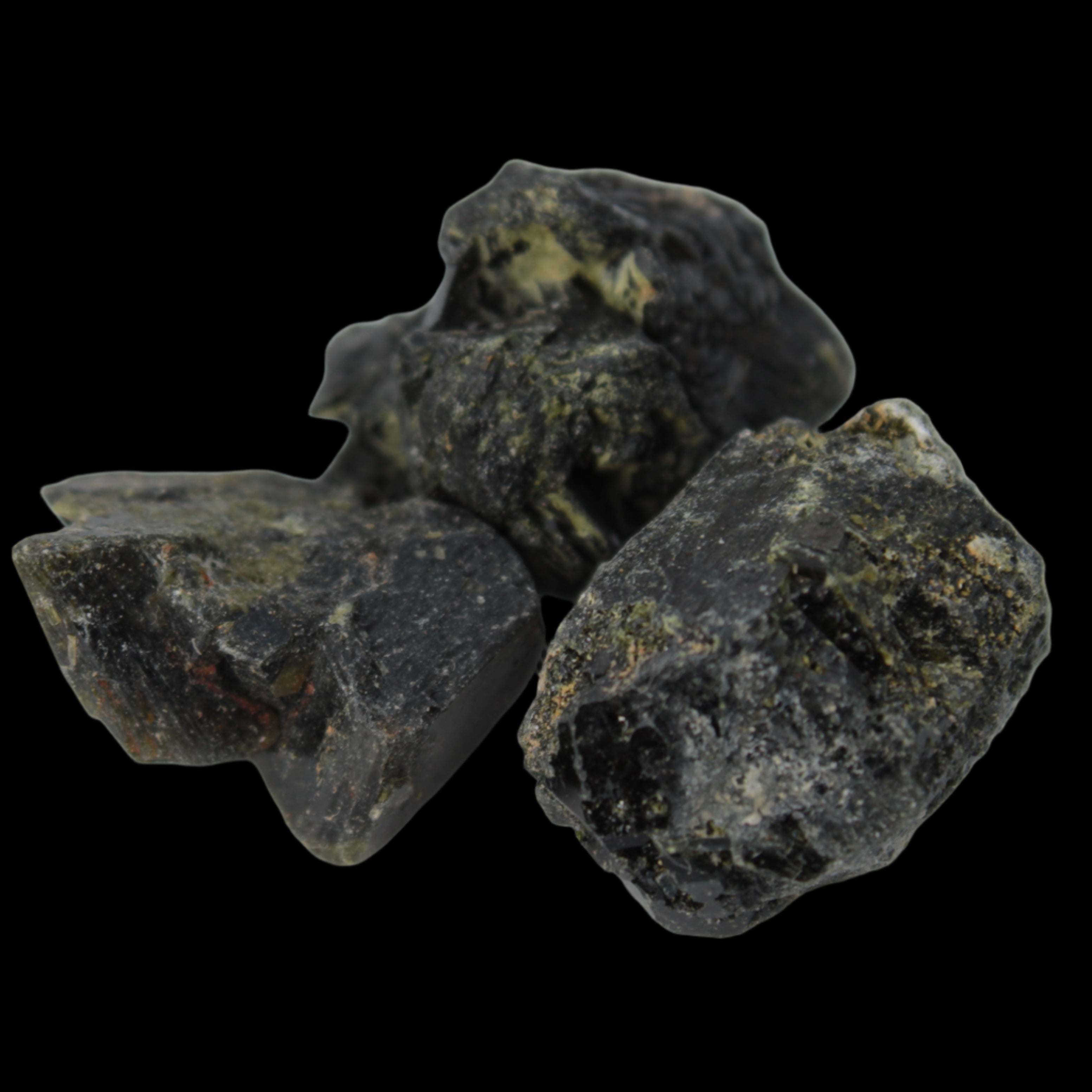 Epidote 3 clusters 87.3ct 17.4g in sunlight - Rocks and Things Store
