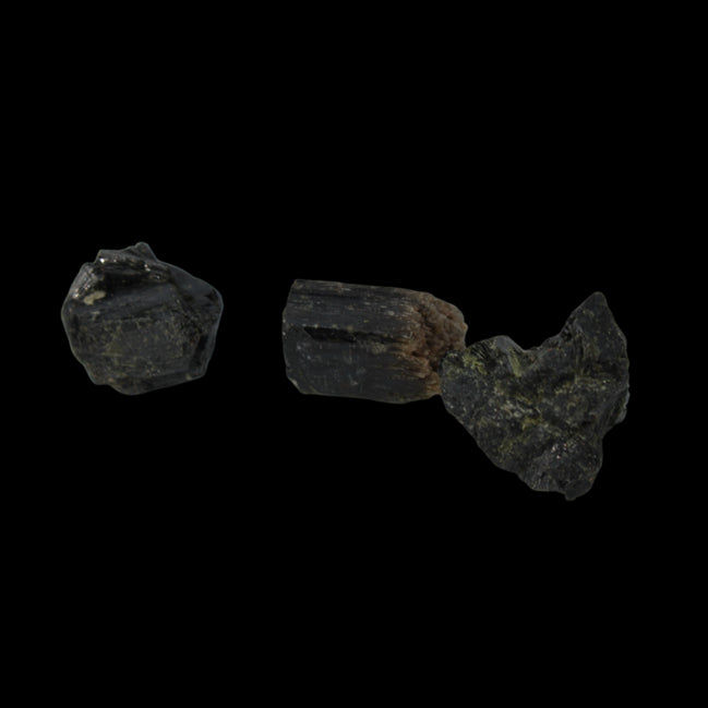 Epidote 3 clusters 52.8ct 10g in dull sunlight - Rocks and Things Store